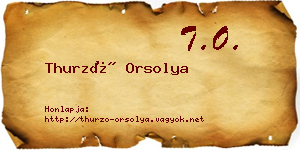 Thurzó Orsolya névjegykártya
