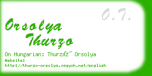 orsolya thurzo business card